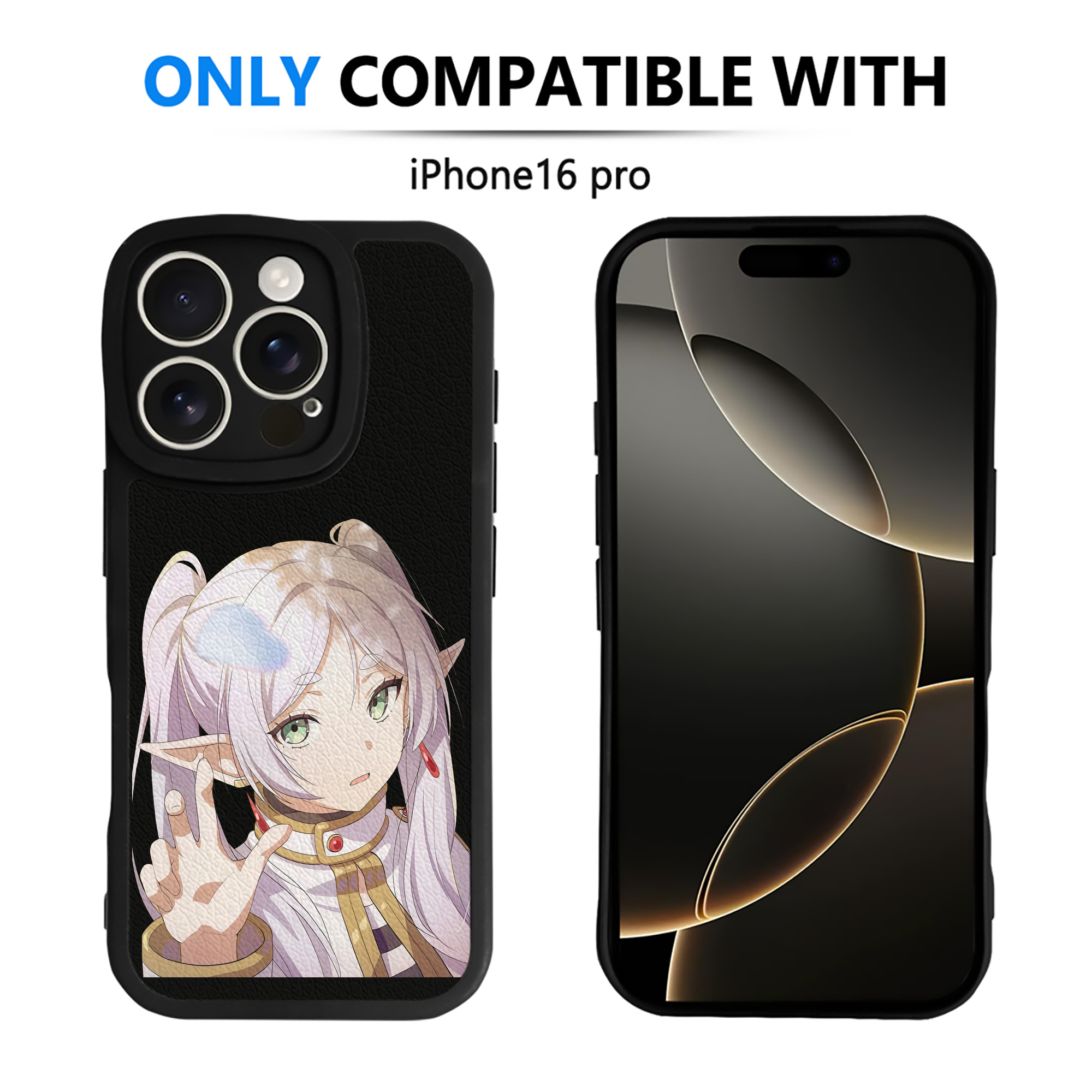 （画像用） 葬送のフリーレン Frieren 【iPhone 16シリーズ対応】シリコンスマホケース（レザー調） 材質：シリコン